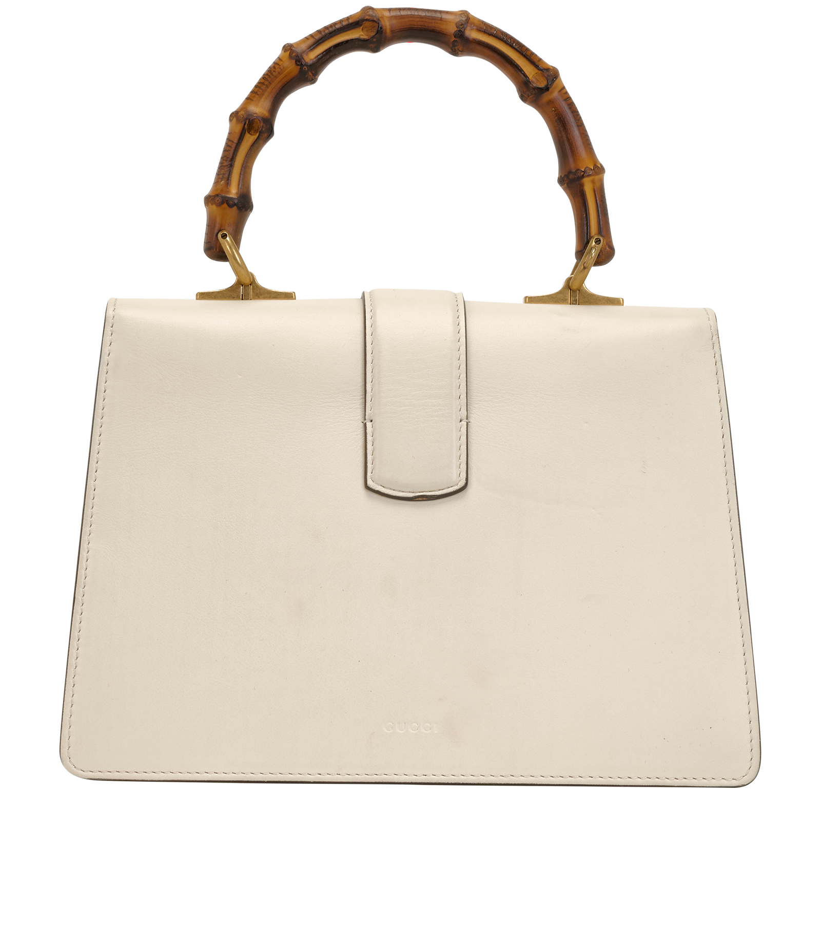 Medium Dionysus Bamboo Top Handle Bag, &pound;595, Handbags, Blue/Red/White, Leather, Back view